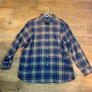 Daniel Cremieux Grey, Blue & Green Plaid Shirt
